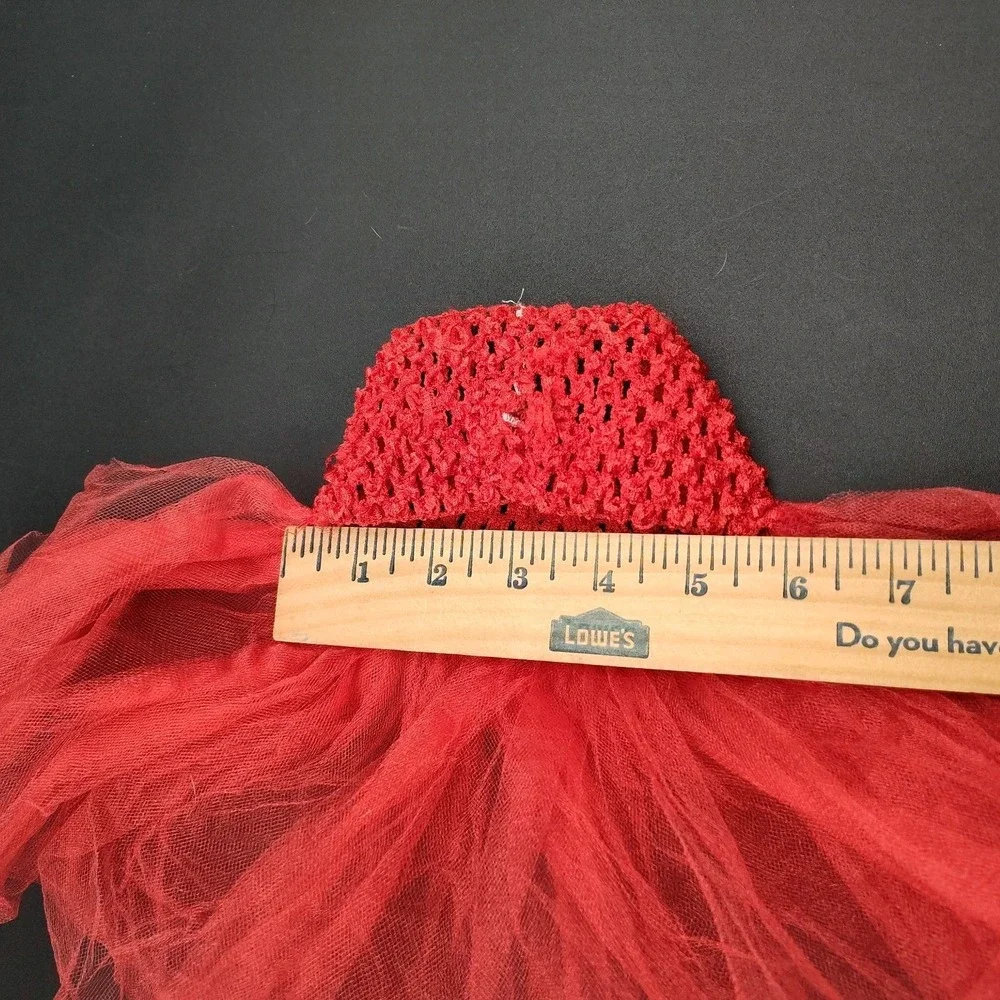 Dog Tutu Hot RED Skirt Elastic Waist Small-Dog-Types Sm-Size SEQUIN SPARKLE‎